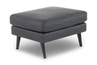 C092-010/A0D5 Destrezza Black Leather Ottoman
