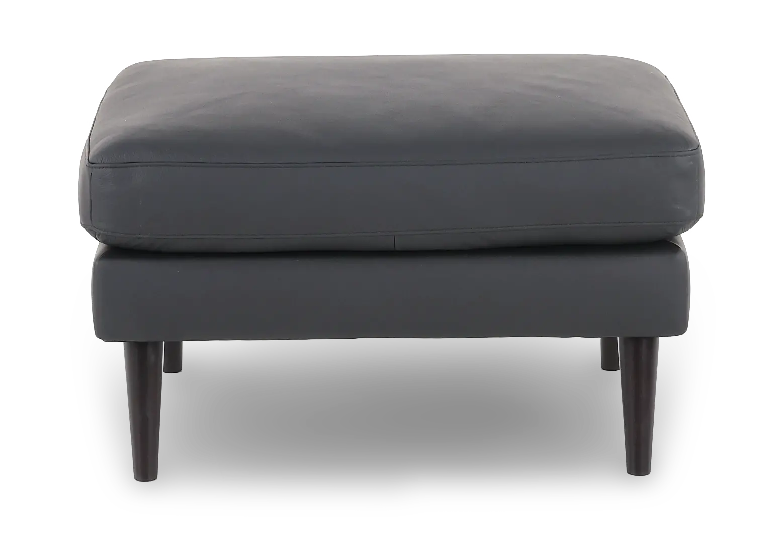 C092-010/A0D5 Destrezza Black Leather Ottoman-4