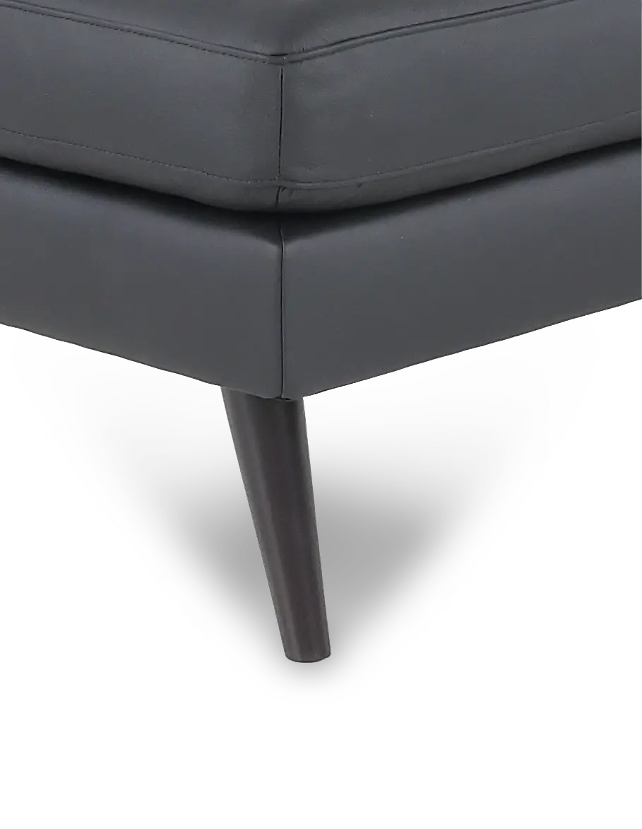 C092-010/A0D5 Destrezza Black Leather Ottoman-6