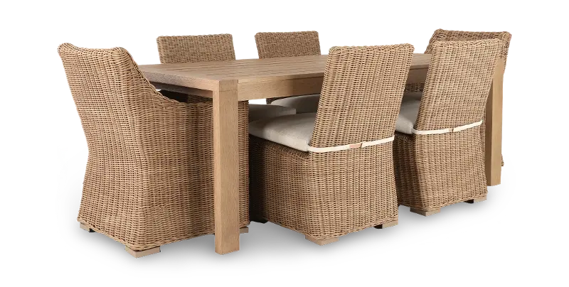 Huntington Latte Brown 7 Piece Patio Dining Set