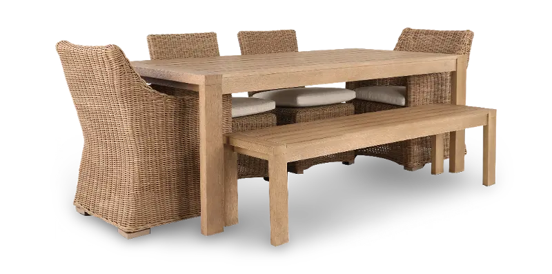 Huntington Latte Brown 6 Piece Patio Dining Set