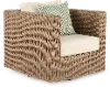 Huntington Beige Patio Swivel Lounge Chair