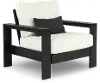 Newport Black Patio Rocker Lounge Chair