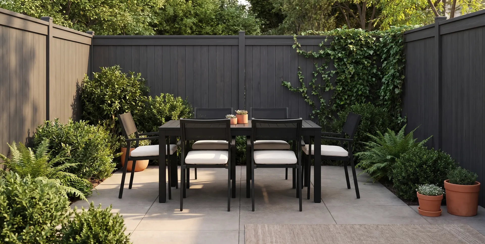 Newport Black Patio Dining Chair-2