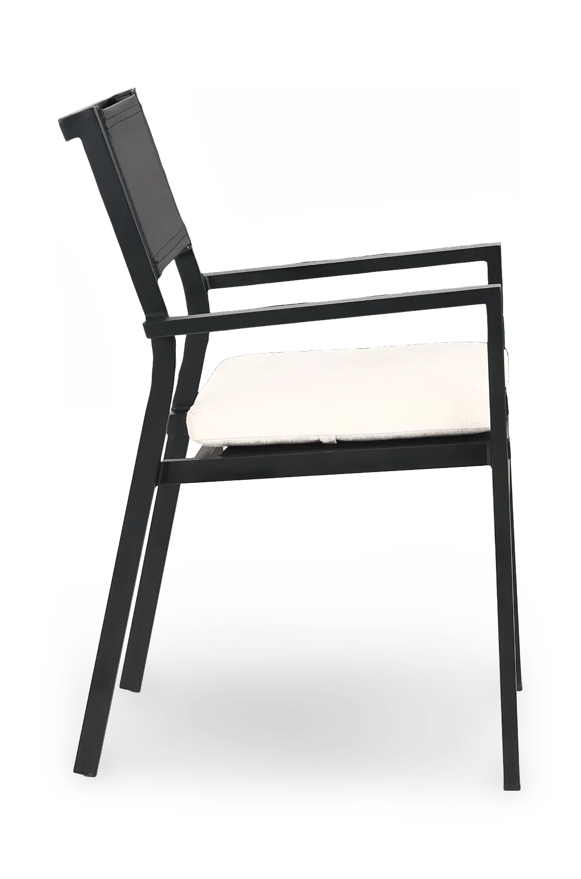 Newport Black Patio Dining Chair-5