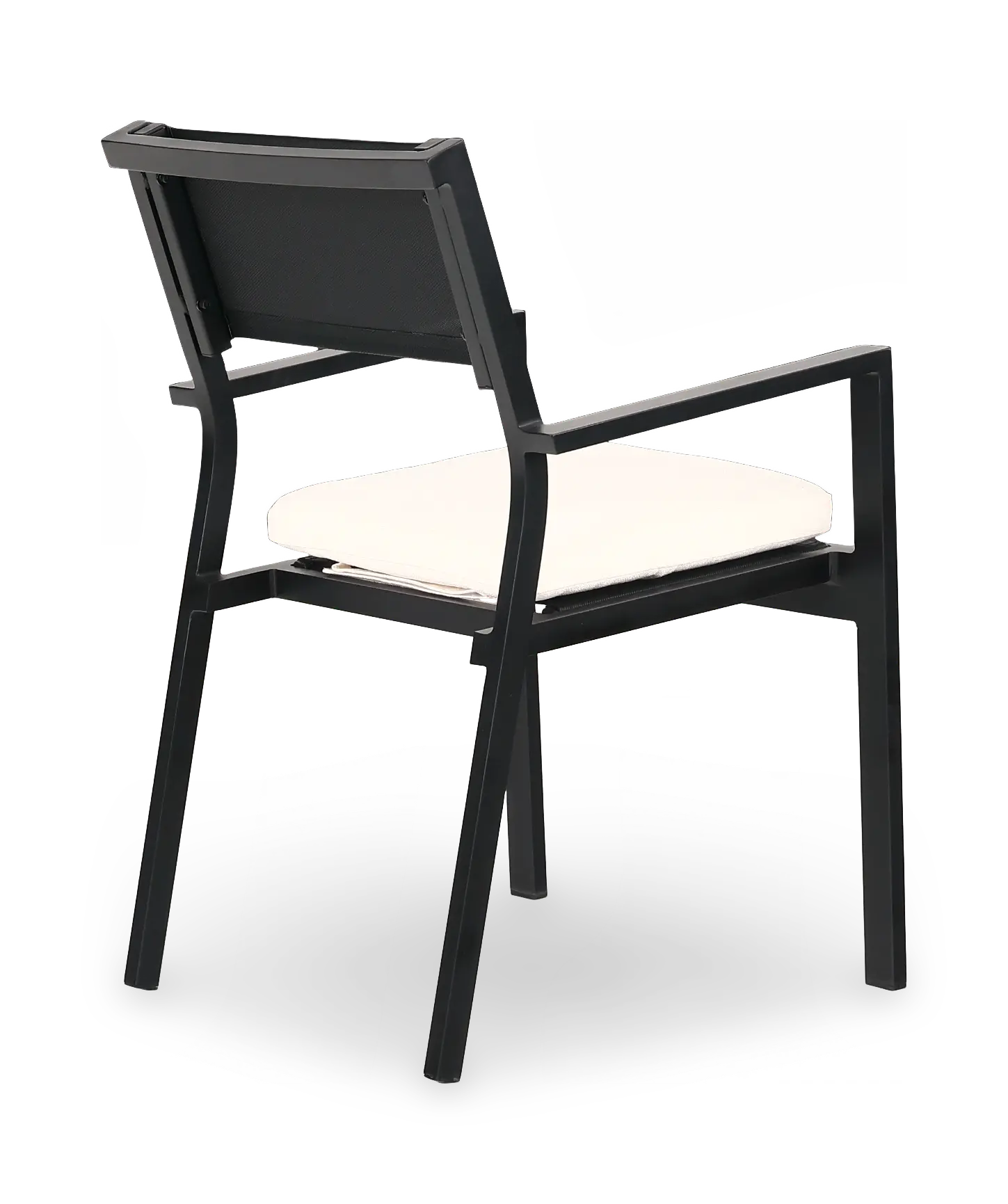 Newport Black Patio Dining Chair-6