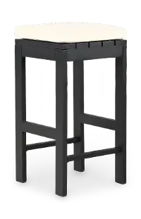 Newport Black Patio Barstool