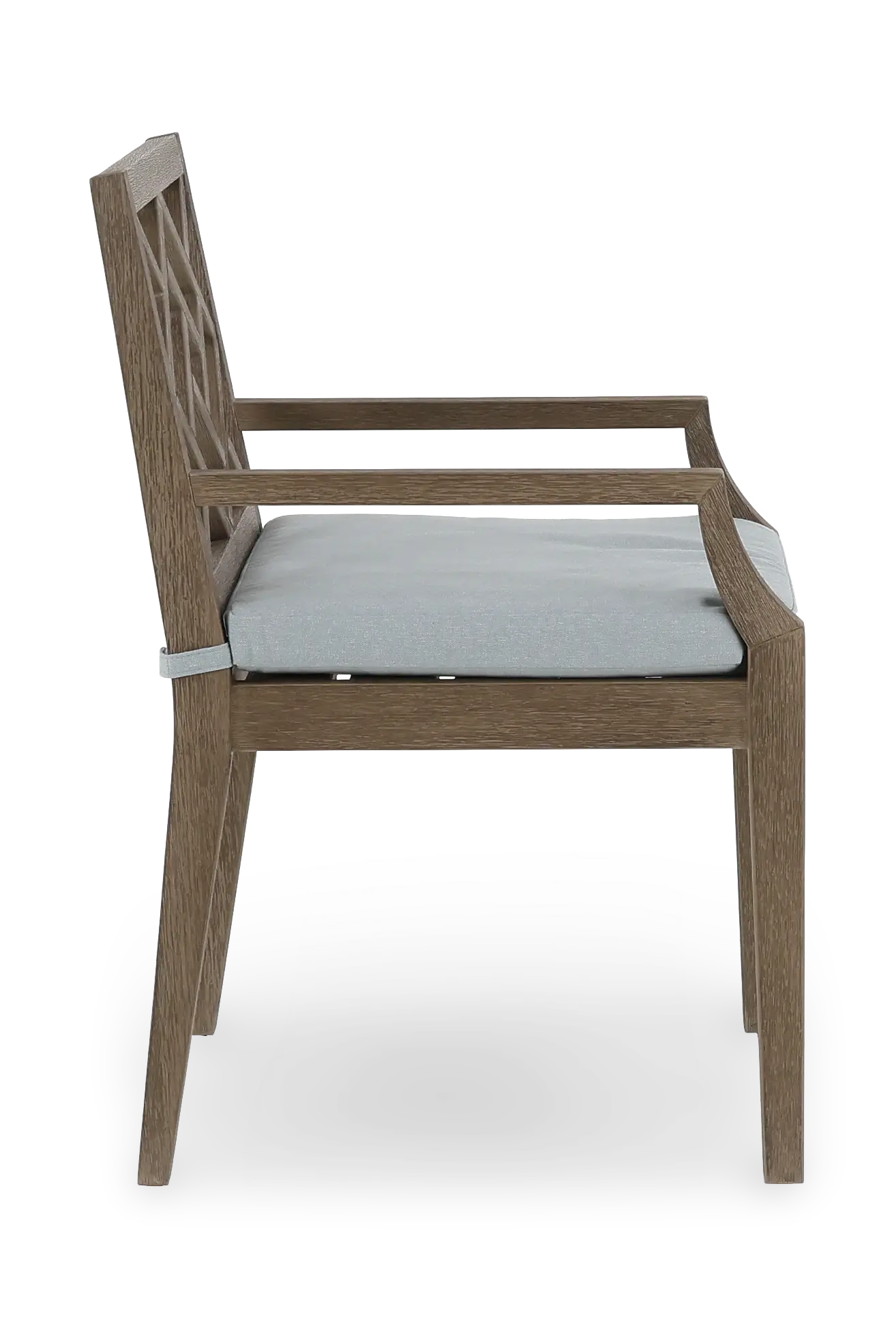Maldives 5 Piece Brown and Light Blue Patio Dinging Set with Arm Chairs-11