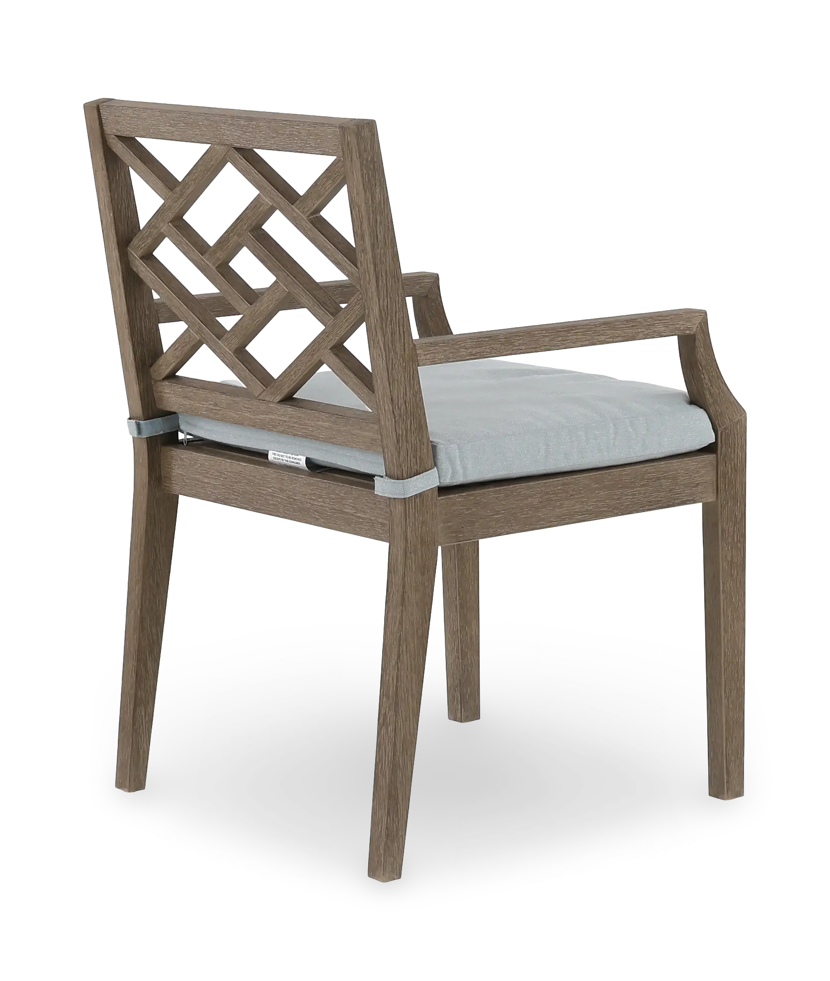 Maldives 5 Piece Brown and Light Blue Patio Dinging Set with Arm Chairs-12