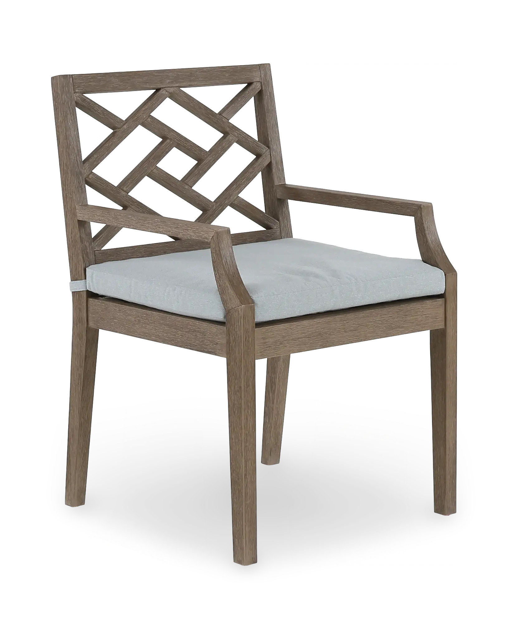 Maldives 5 Piece Brown and Light Blue Patio Dinging Set with Arm Chairs-9