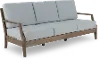 Maldives Brown and Light Blue Patio Sofa