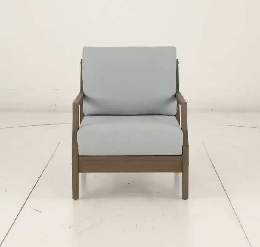 Maldives Brown and Light Blue Patio Lounge Chair-10