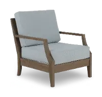 Maldives Brown and Light Blue Patio Lounge Chair