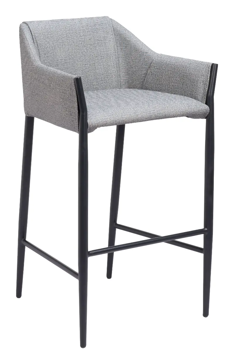 Andover Slate Gray Upholstered Barstool