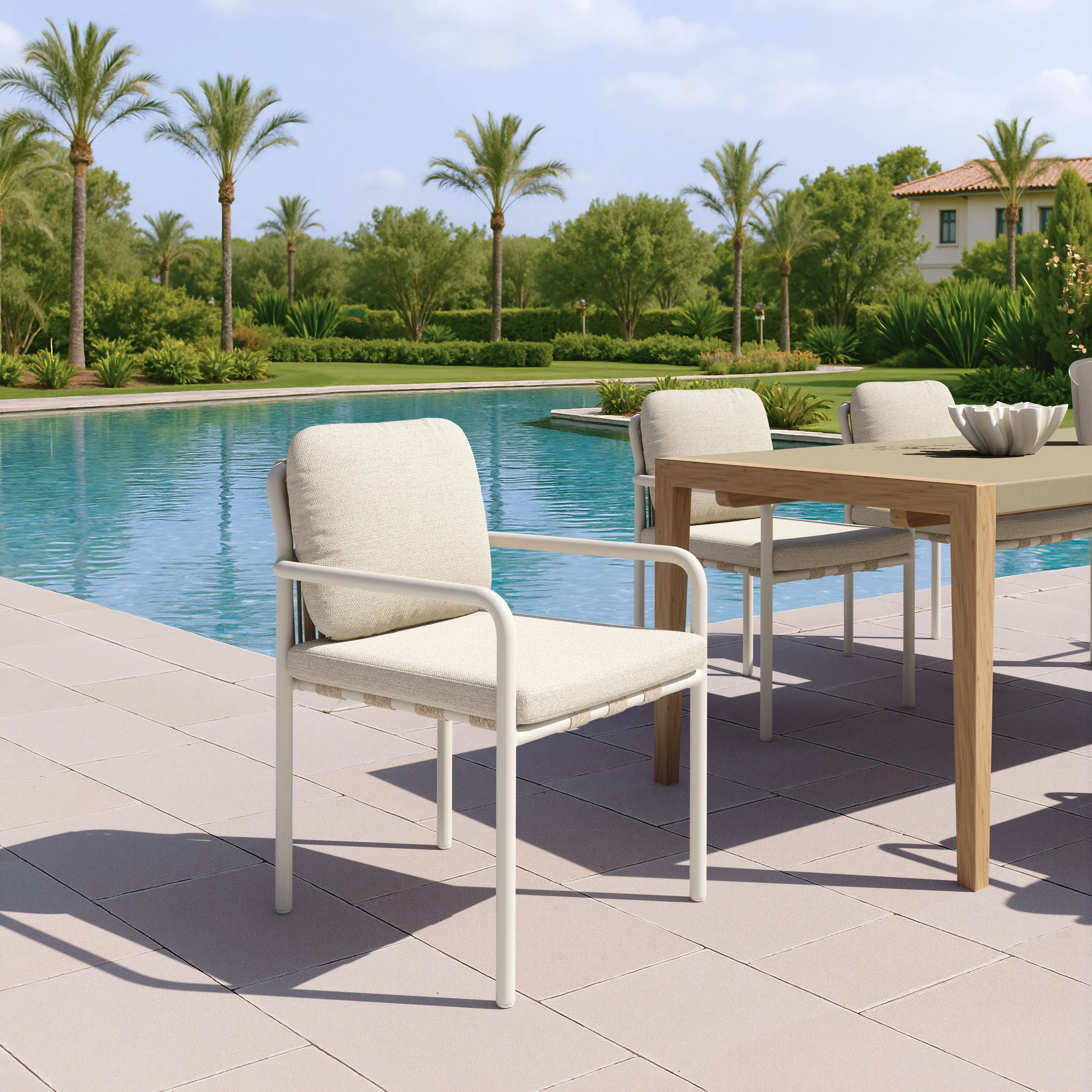 Aite Dining Chair Beige, Set of 2-2