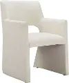 Minet White Linen Dining Chair