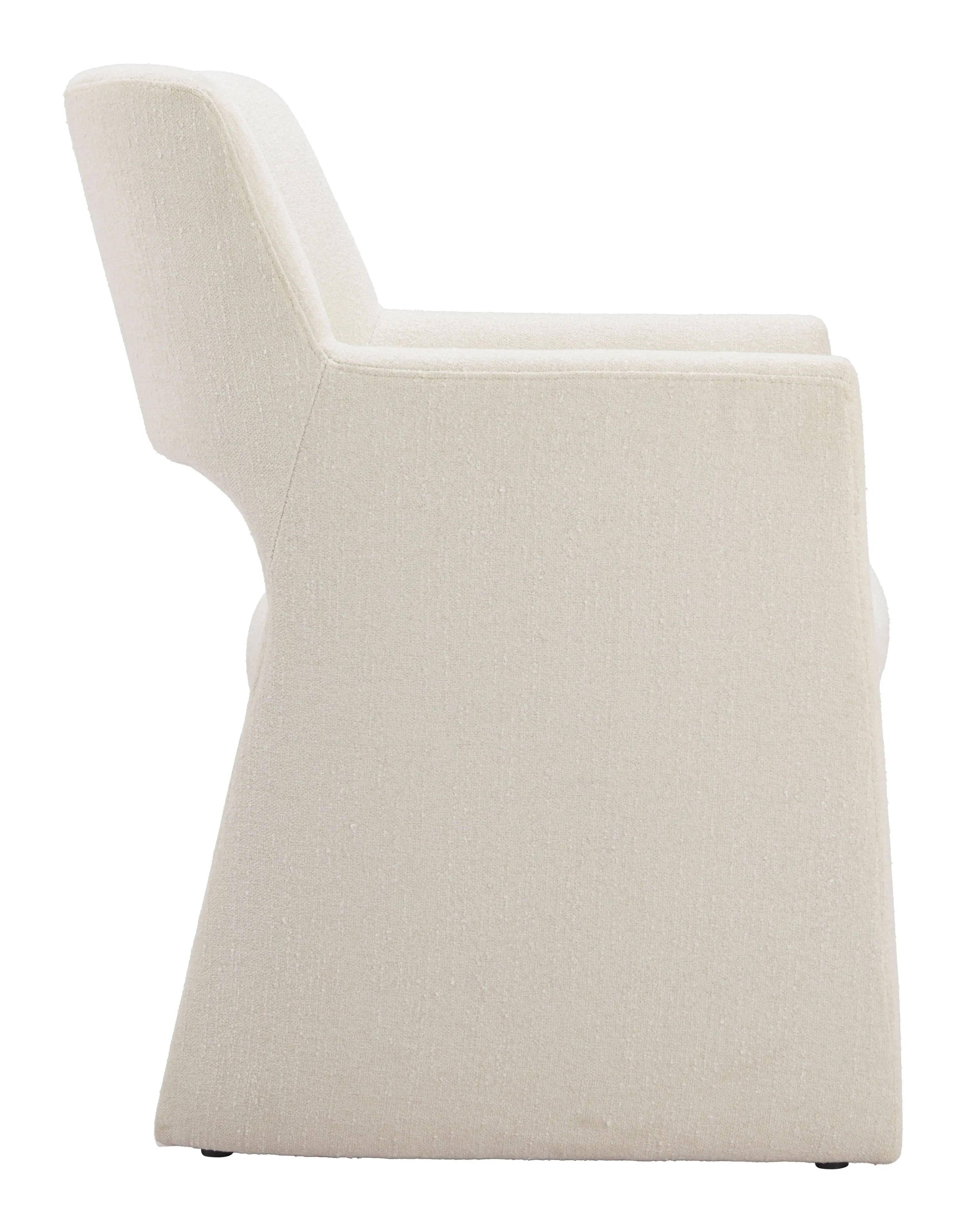 Minet White Linen Dining Chair-5
