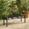 Iska Outdoor Black Woven Bench