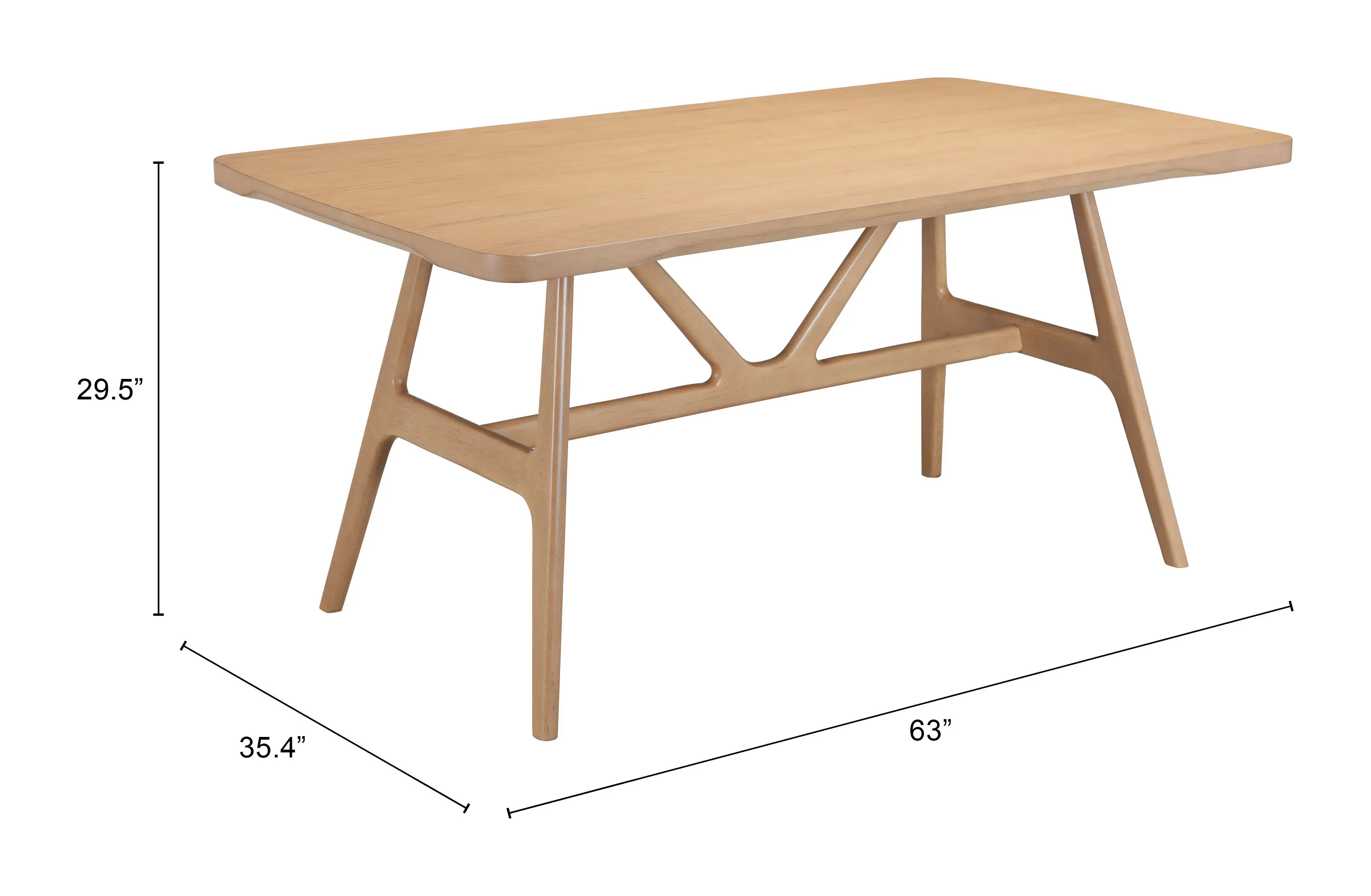 Rovina Natural Wood Dining Table-5