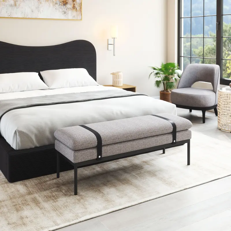 Padd Gray Accent Bench