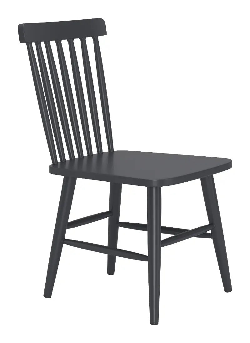 Zeilen Black Metal Patio Dining Chair, Set of 2