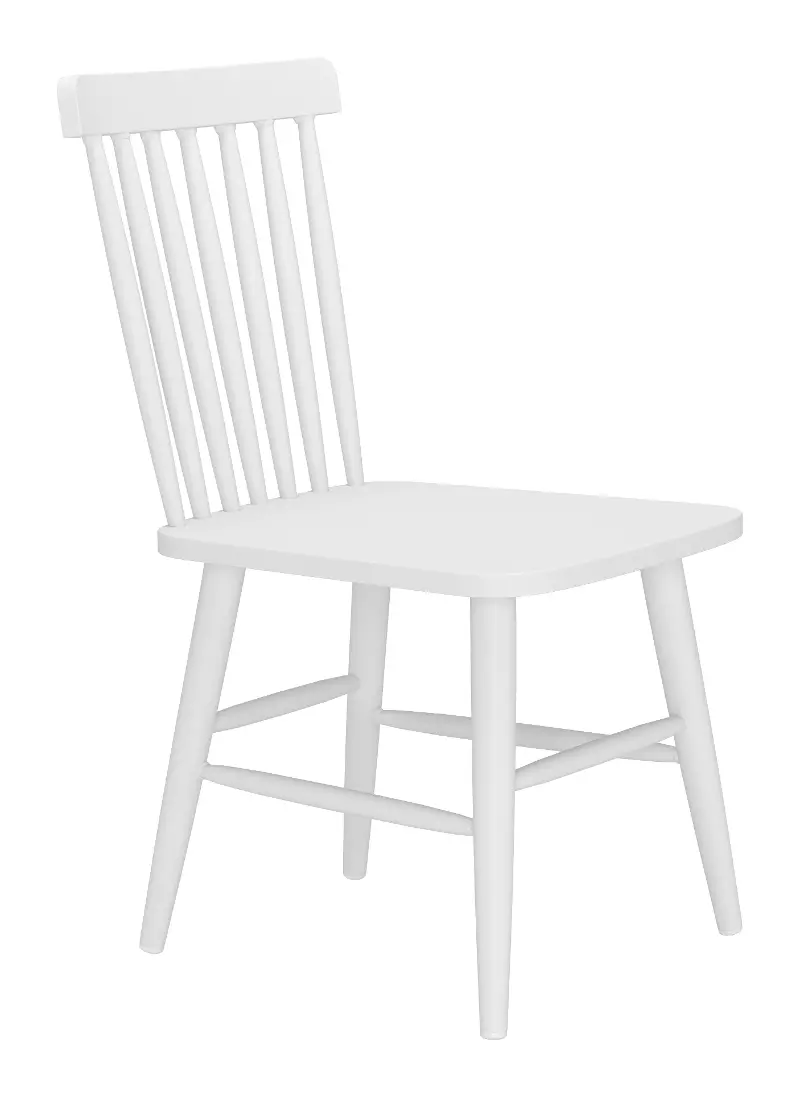 Zeilen White Metal Patio Dining Chair