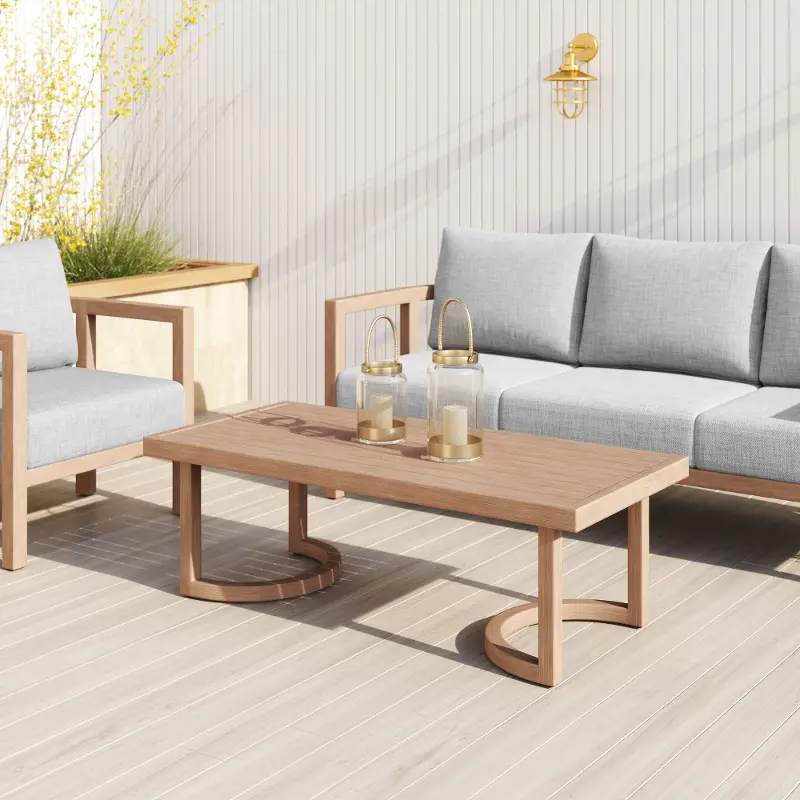 Leto Natural Patio Coffee Table