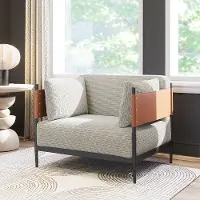 Stirbe Gray Industrial Armchair