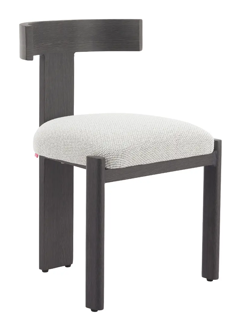 Tiana Black and Beige Dining Chair