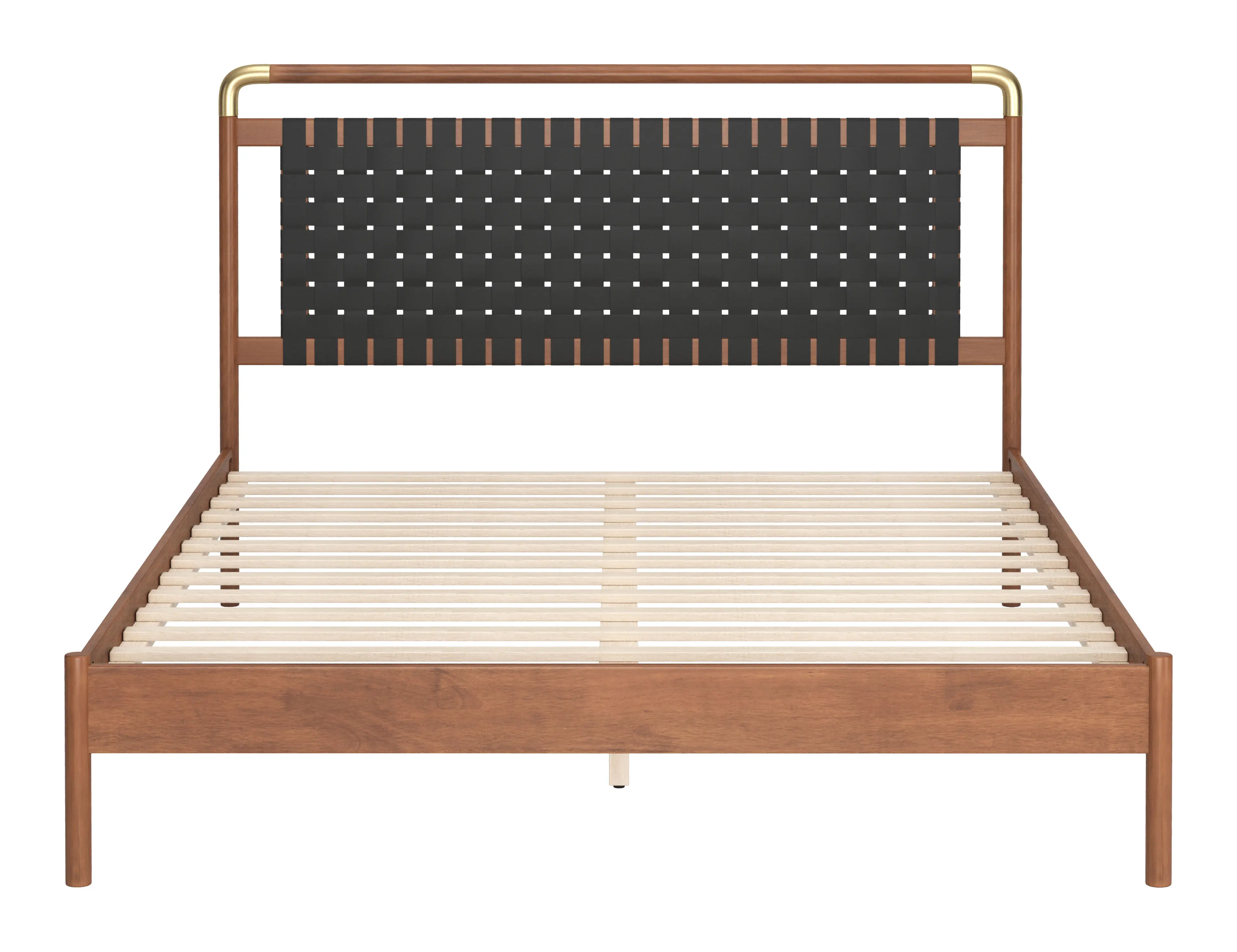 Netz Black and Walnut Queen Bed-1