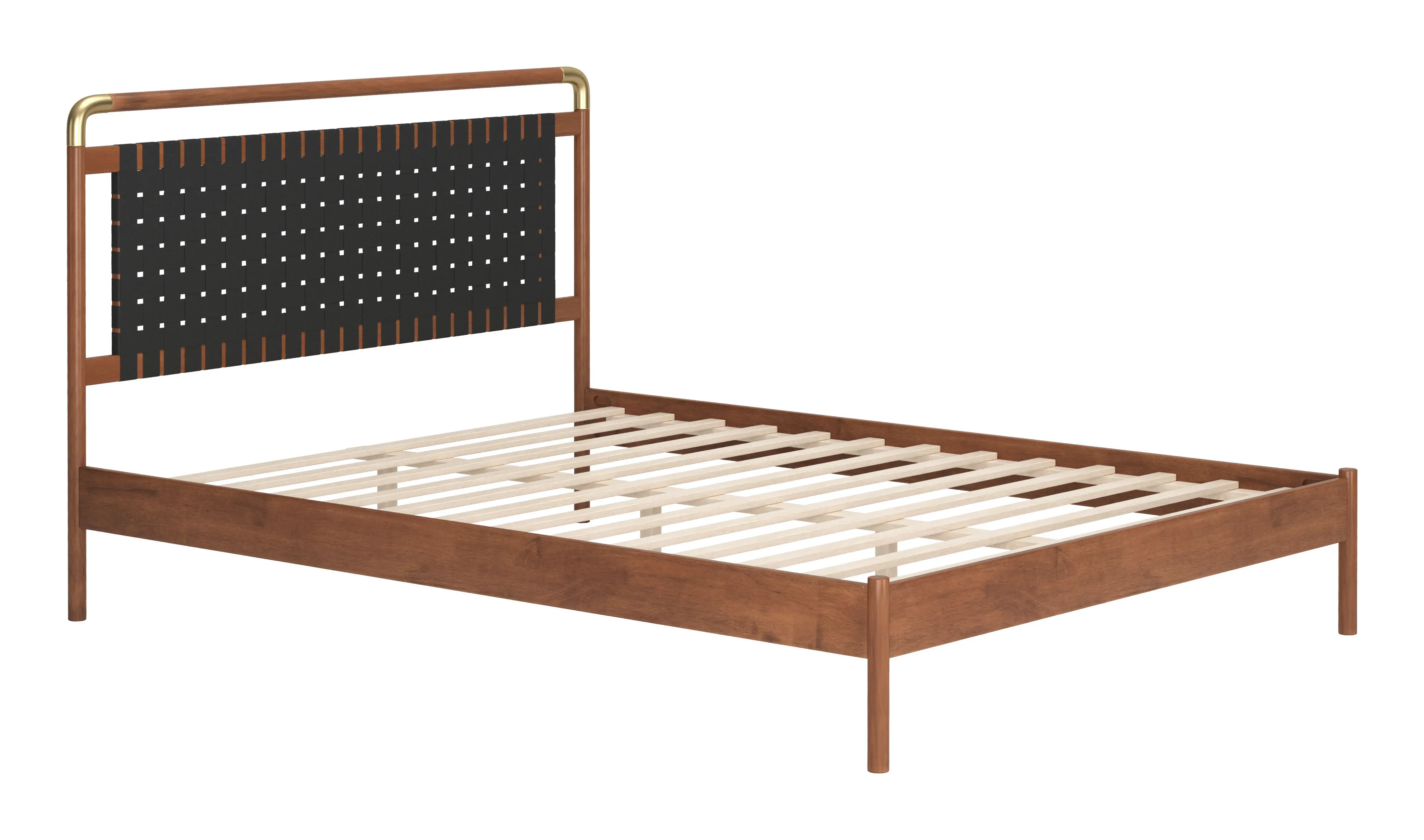 Netz Black and Walnut Queen Bed-3