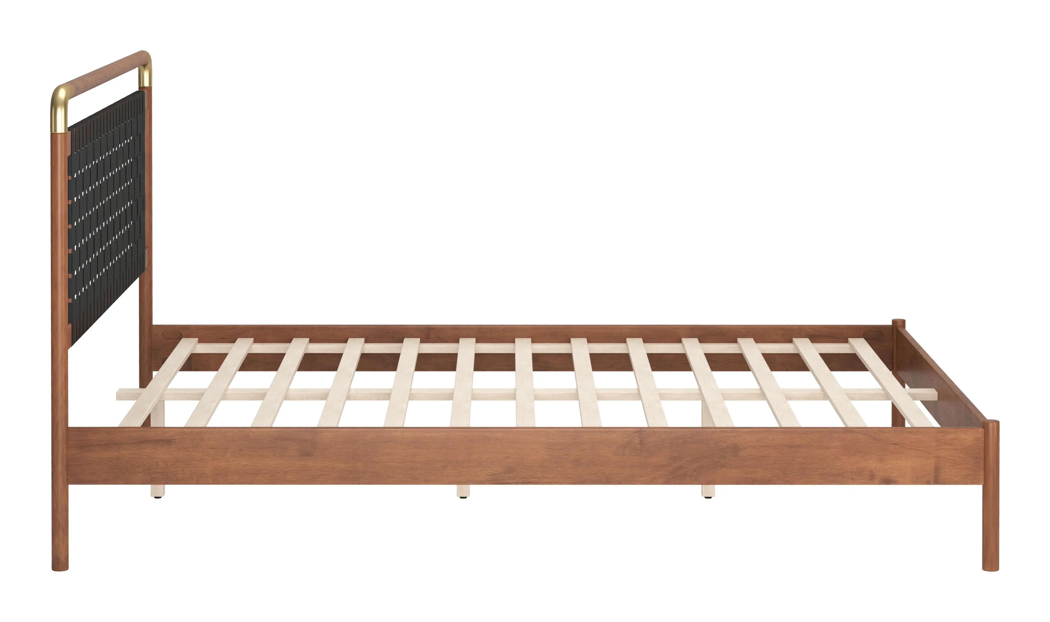 Netz Black and Walnut Queen Bed-4