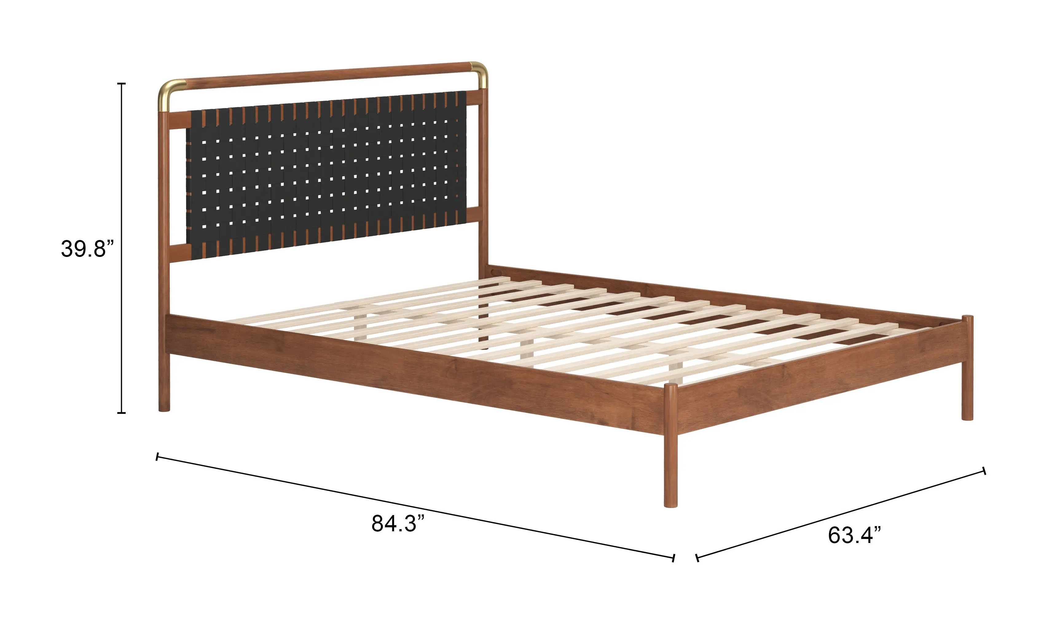 Netz Black and Walnut Queen Bed-7