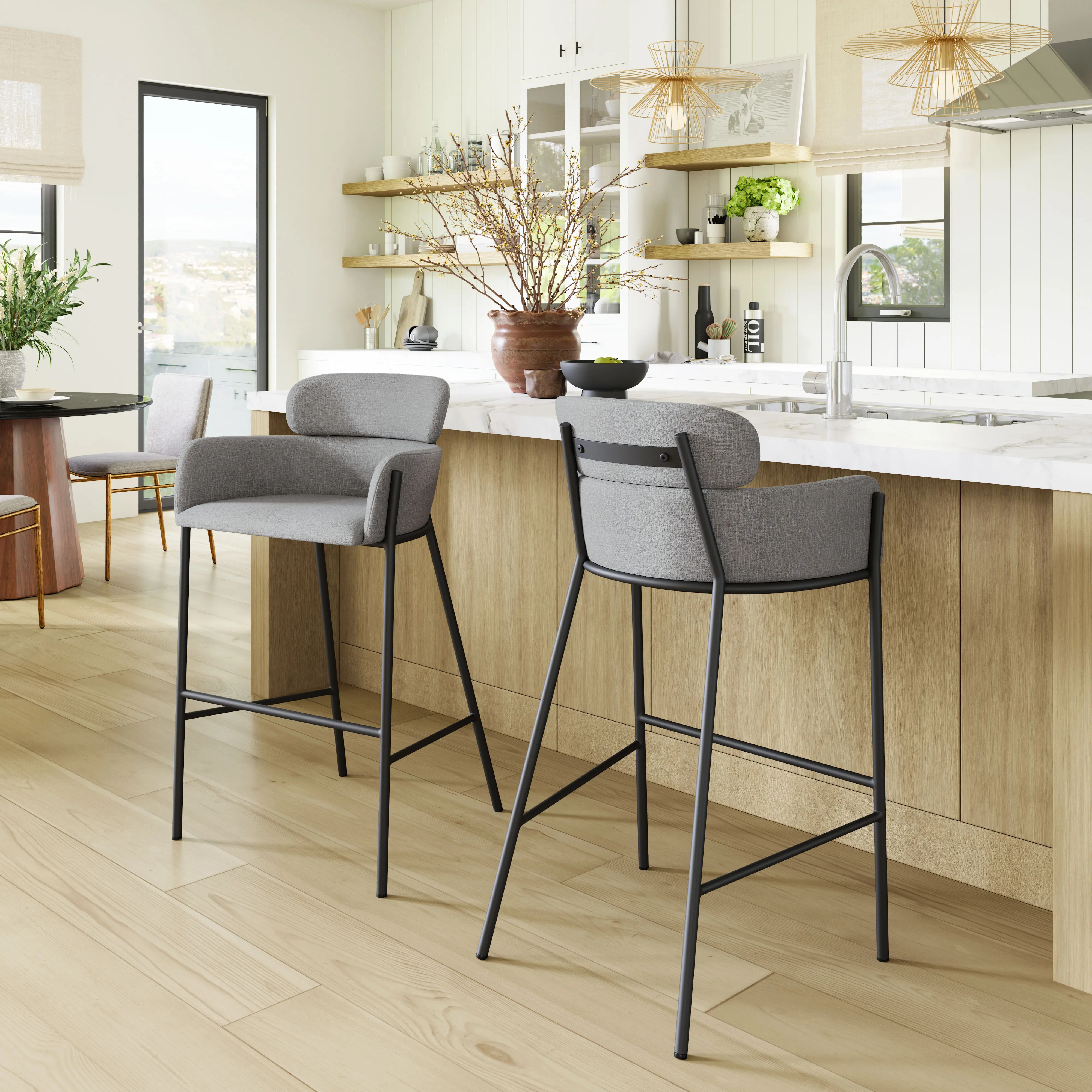 Bremor Slate Gray Barstool-2