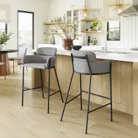 Bremor Slate Gray Barstool