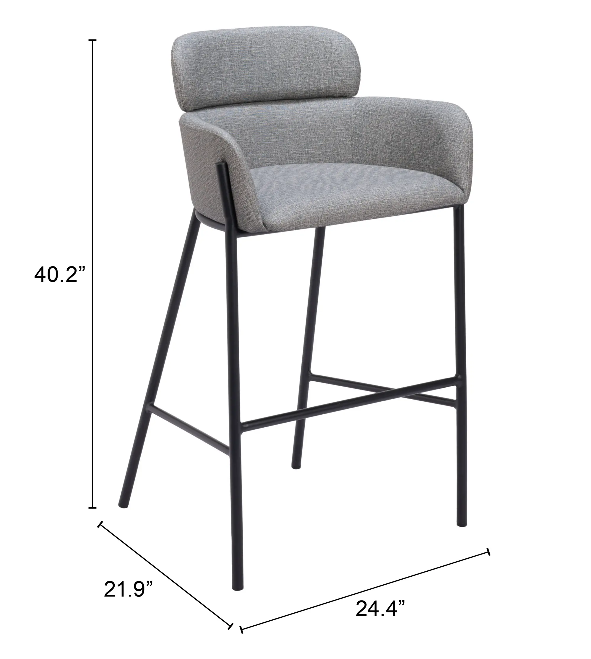 Bremor Slate Gray Barstool-6