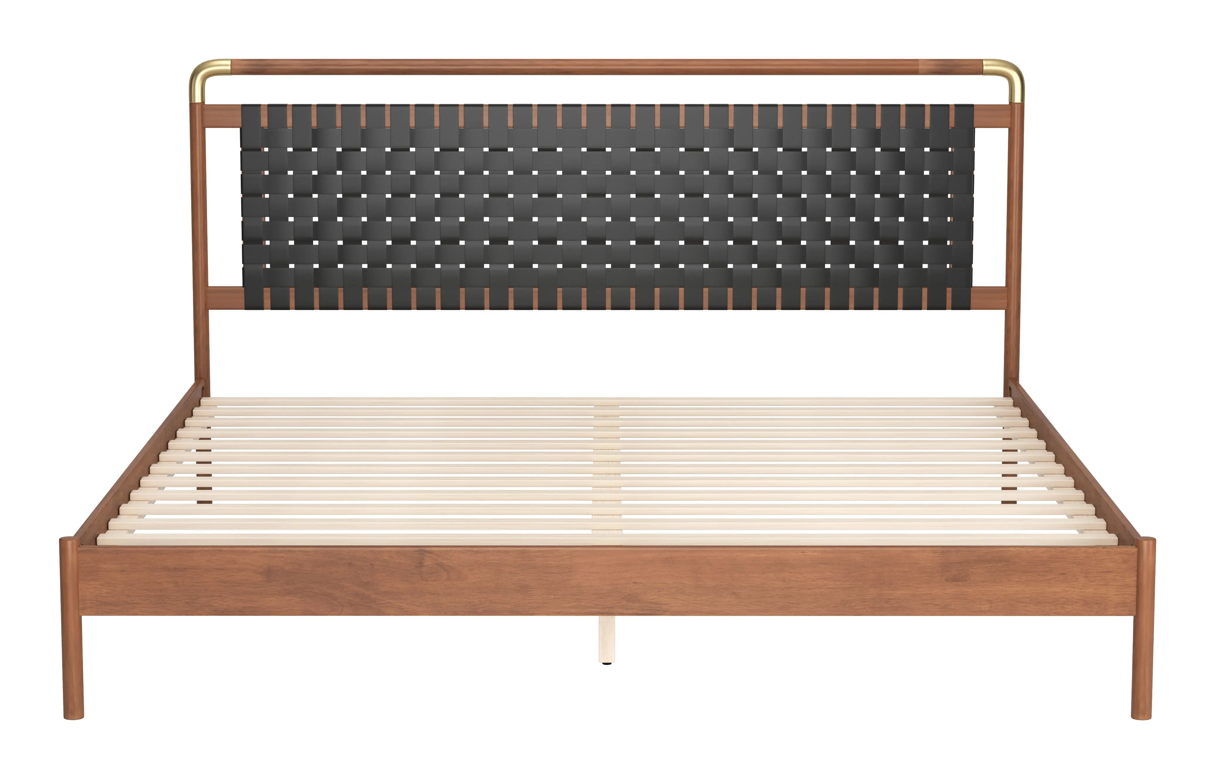 Netz Black and Walnut King Bed-1