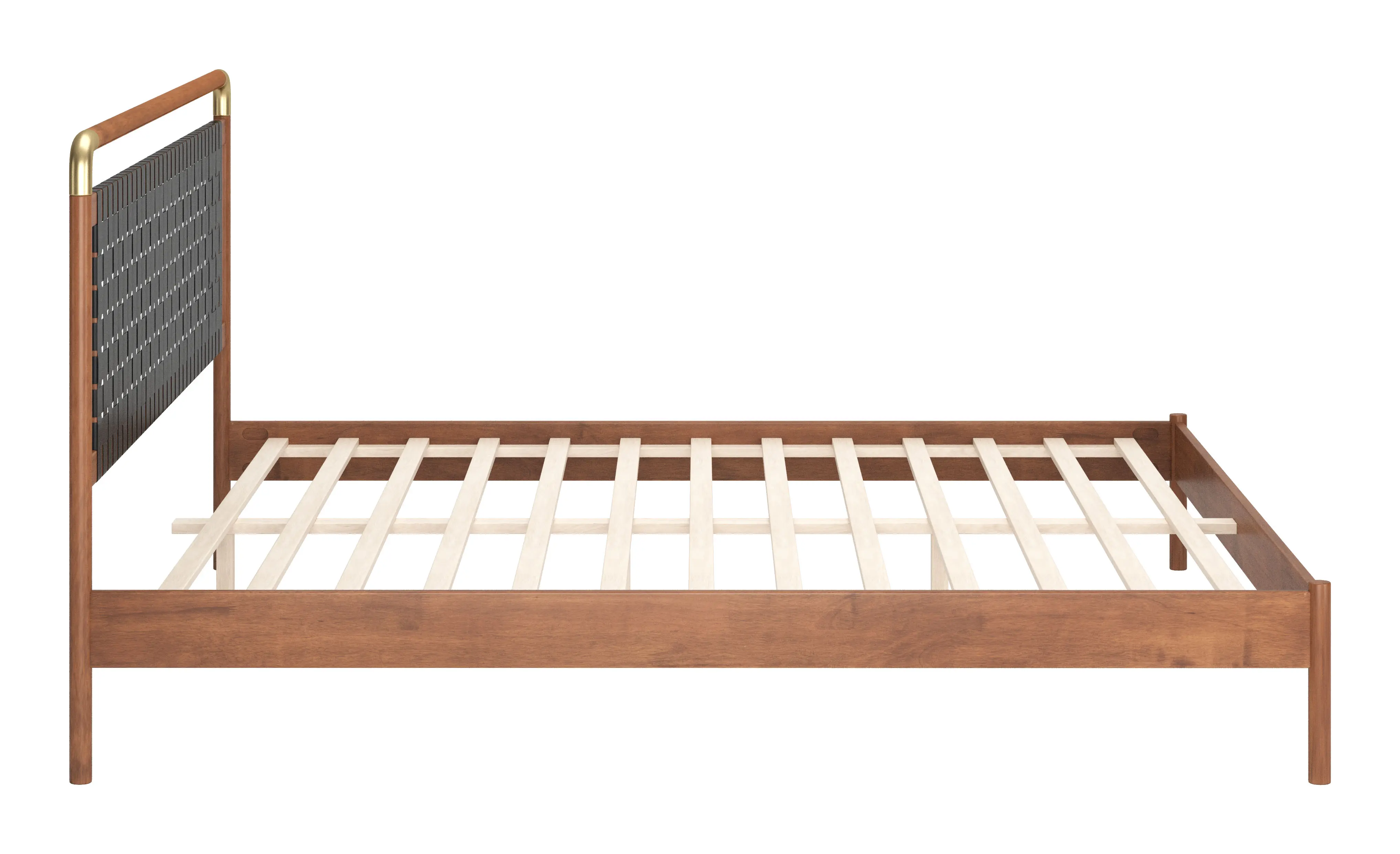 Netz Black and Walnut King Bed-4