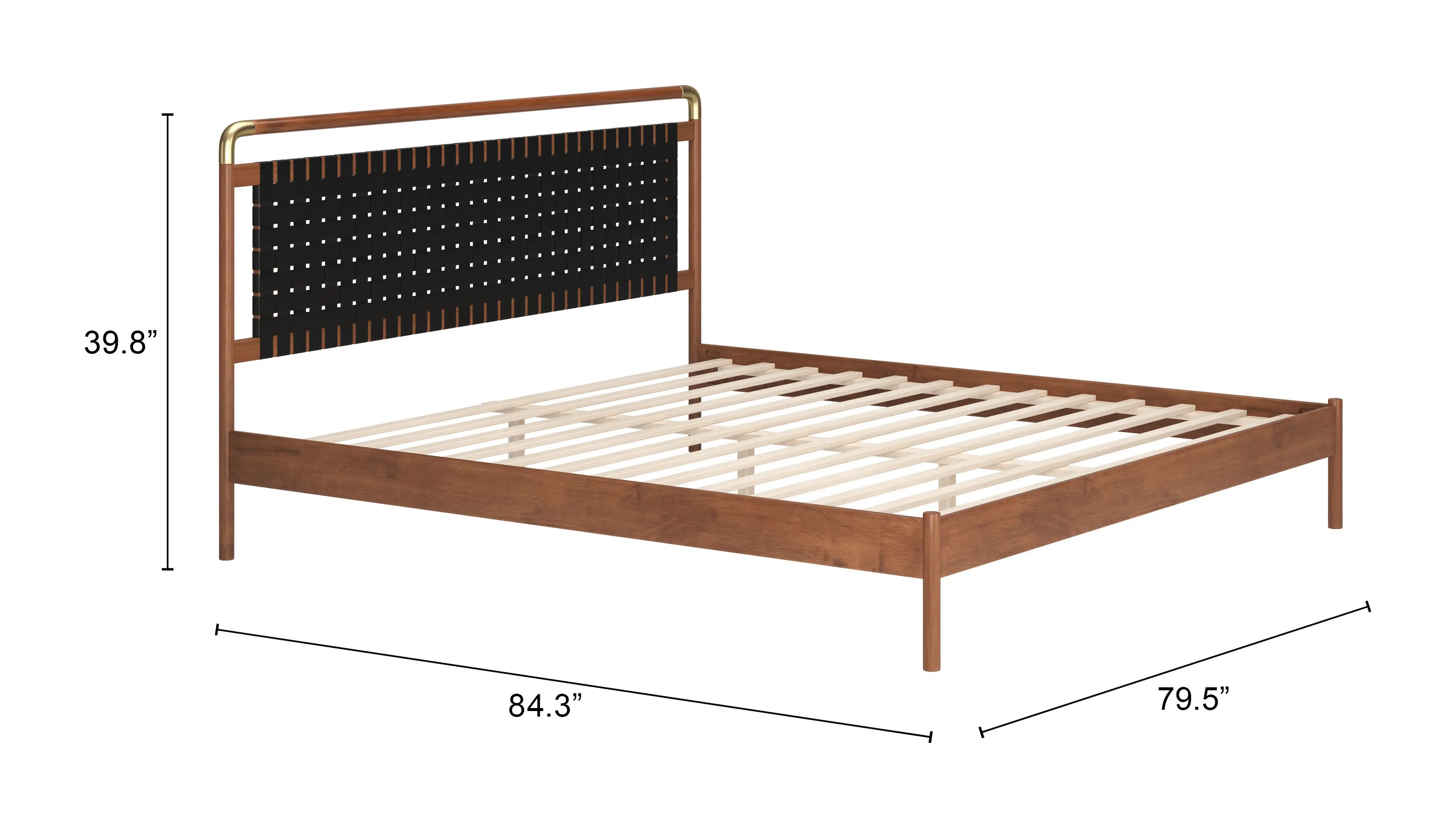 Netz Black and Walnut King Bed-7