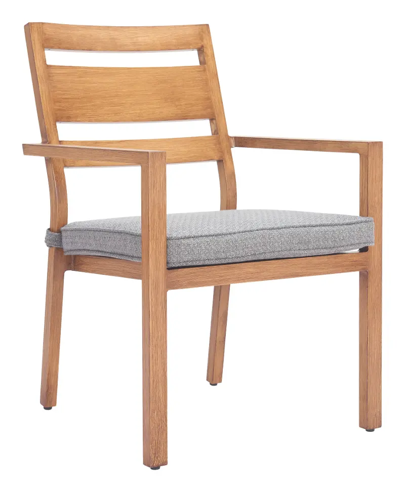 Rader Gray and Natural Finish Dining Chair, Set of 2