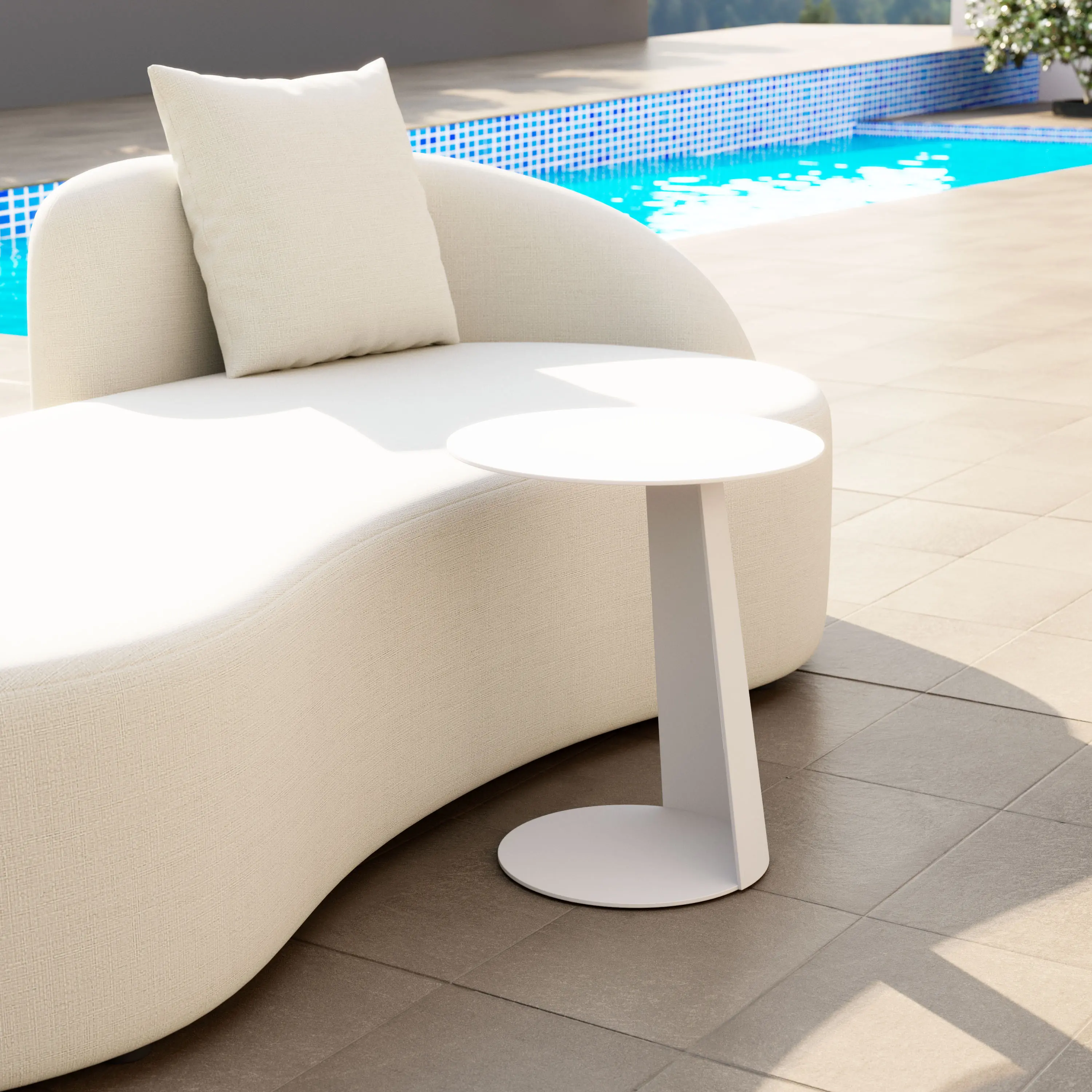 Sunny Isles White Side Table-2