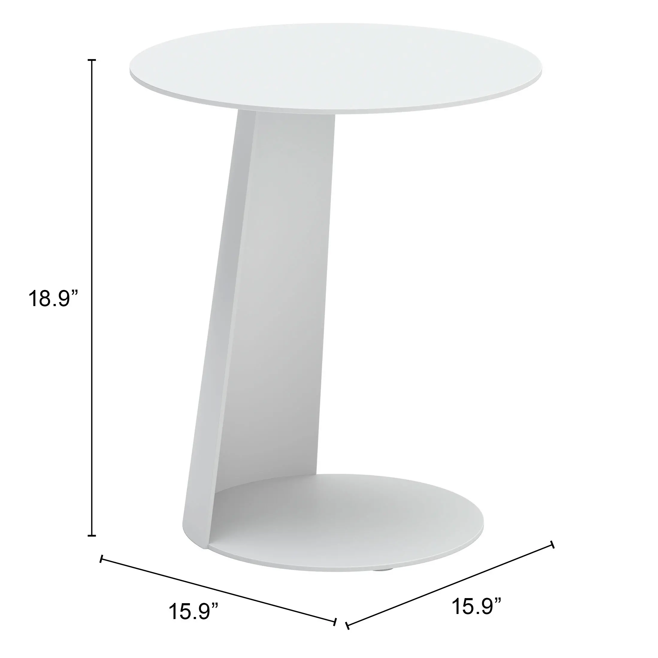 Sunny Isles White Side Table-3