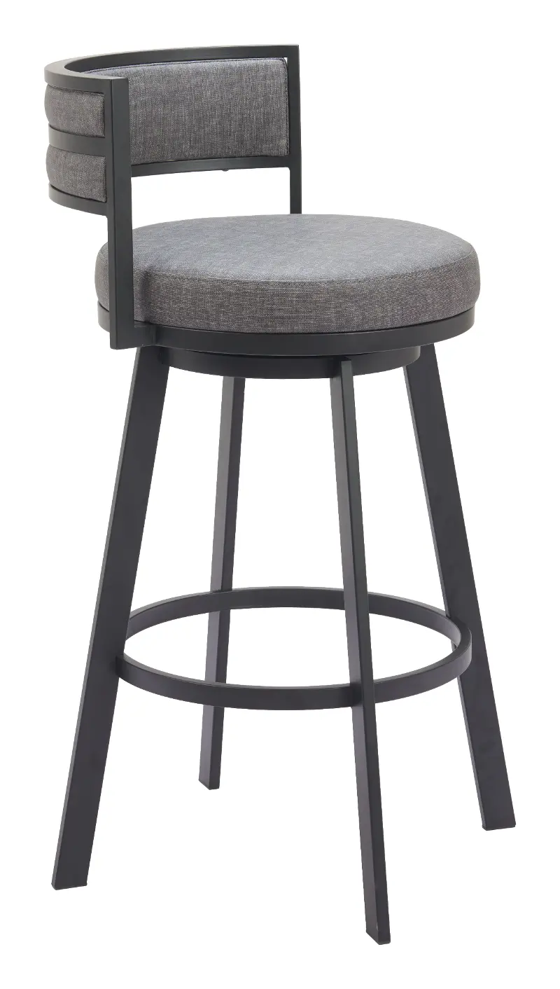 Gimsby Gray Swivel Barstool