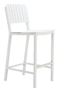 Kayu White Patio Barstool