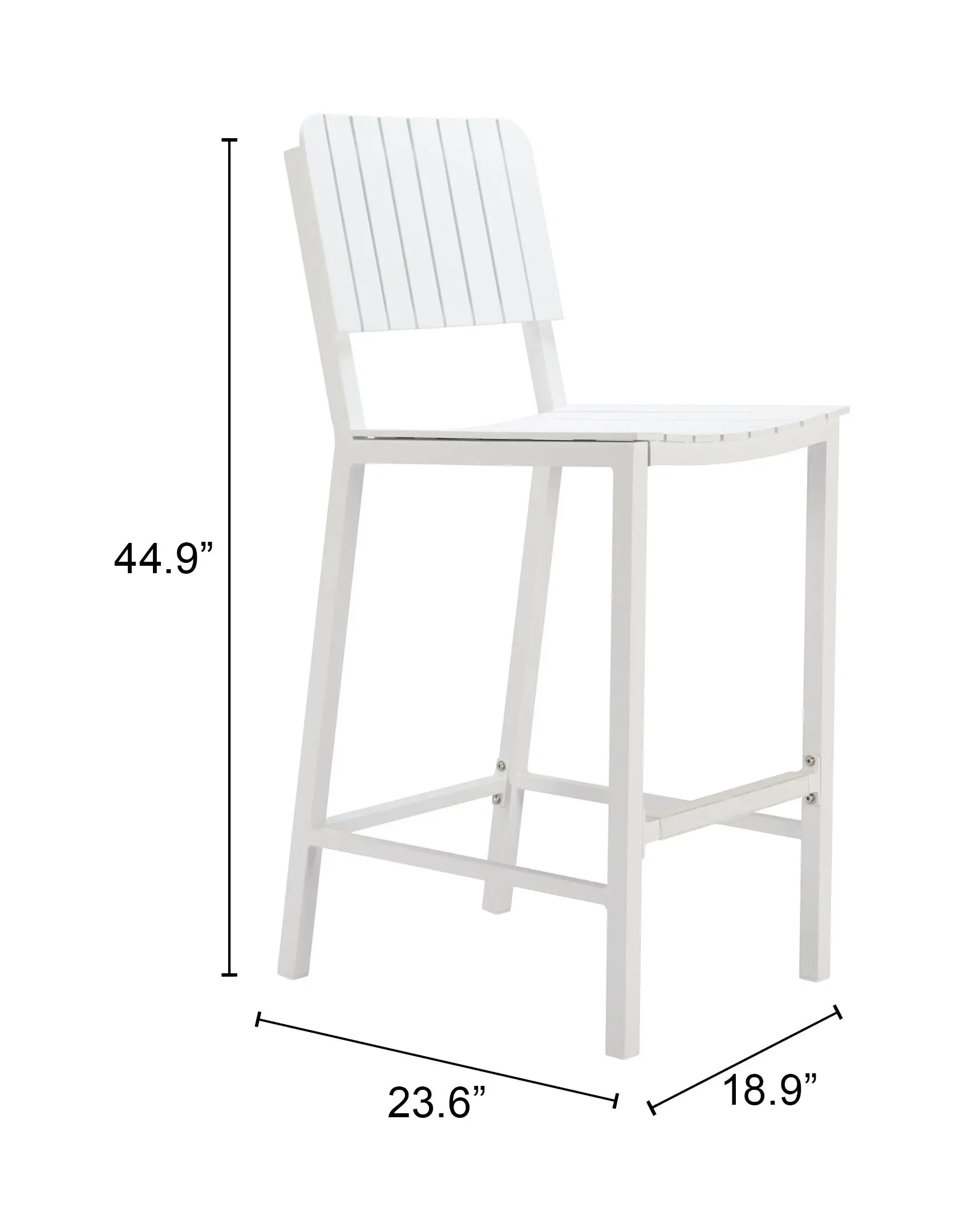 Kayu White Patio Barstool-6