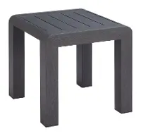 Rolig Black Patio Side Table