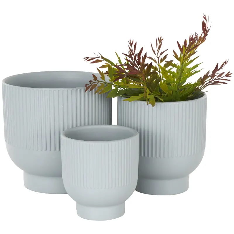 Small Light Blue Ceramic Planter