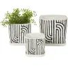 Small Black Geometric Arched Planter