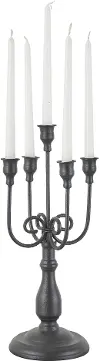 Black Metal Scroll Antique Tapers