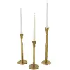 Gold Metal Tapered Candle Holder